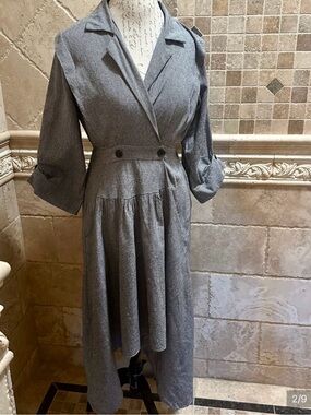 Chloe vintage houndstooth midi wrap dress